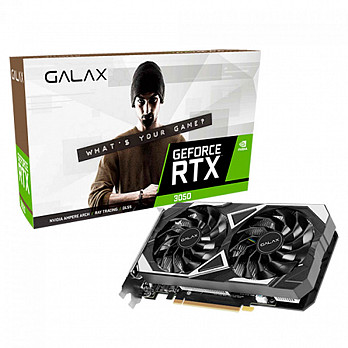 Placa de Vídeo Galax NVIDIA GeForce RTX 3050 EX (1-Click OC), 6GB, GDDR6, DLSS, Ray Tracing, 35NRLDMD9OEX
