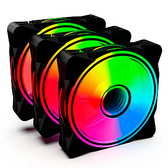 Kit 3 Cooler One Power Radiant X3, 120mm, Com Controladora Argb - Fn-701