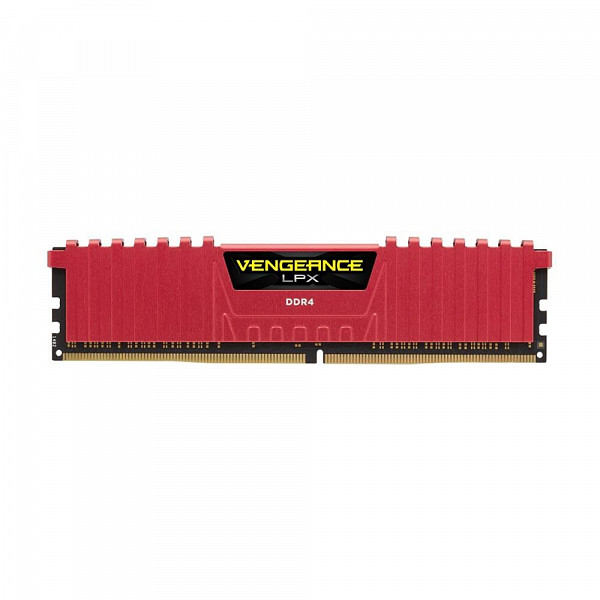 Memória Corsair Vengeance LPX, 4GB, 2400MHz, DDR4, CL16, Vermelho - CMK4GX4M1A2400C16R