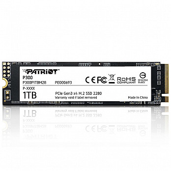 SSD Patriot 1TB, M.2 Nvme Pcie 2100mb/s Leit - 1650mb/s Grav - P300p1tbm28
