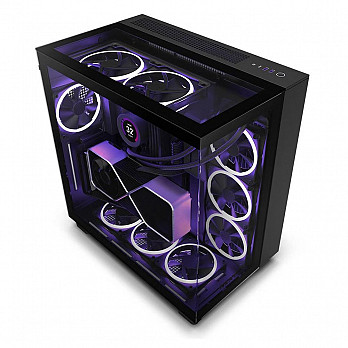 Gabinete Gamer NZXT H9 Elite, Mid Tower, RGB, ATX, Lateral, Frontal e Topo em Vidro, Preto - CM-H91EB-01