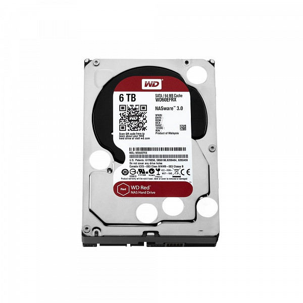 HD WD SATA 3,5´ RED NAS 6TB 5400RPM 64MB Cache SATA 6.0Gb-s - WD60EFRX