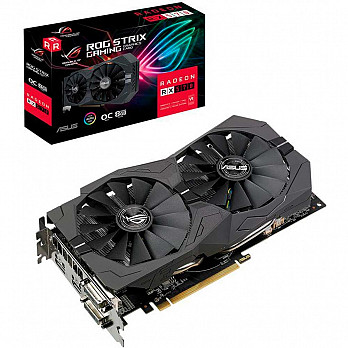 Placa de Ví­deo Asus, Rog Strix Radeon, RX 570 OC, Dual, 8GB, GDDR5, 256Bit, ROG-STRIX-RX570-O8G-GAMING