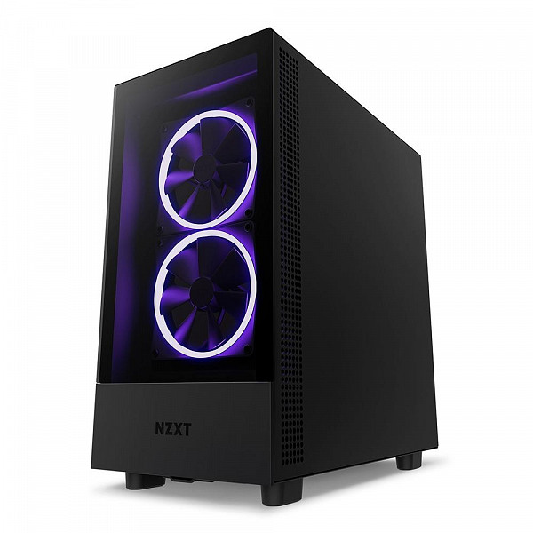 Gabinete NZXT H5 Elite Compact, Mid Tower, RGB, ATX, Lateral e Frontal em Vidro Temperado, 3x Cooler Fan, Preto - CC-H51EB-01