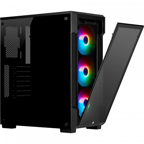 Gabinete Gamer Corsair ICUE 220T TG RGB, Mid Tower, com FAN, Lateral e Frontal em Vidro - CC-9011190