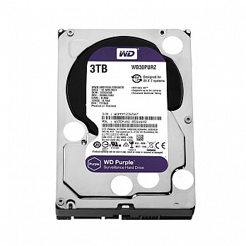 HD WD SATA 3,5´ Purple Surveillance 3TB IntelliPower 64MB Cache SATA 6.0Gb-s - WD30PURZ