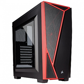 Gabinete Corsair Carbide Series SPEC-04 Mid Tower CC-9011107-WW Preto e Vermelho
