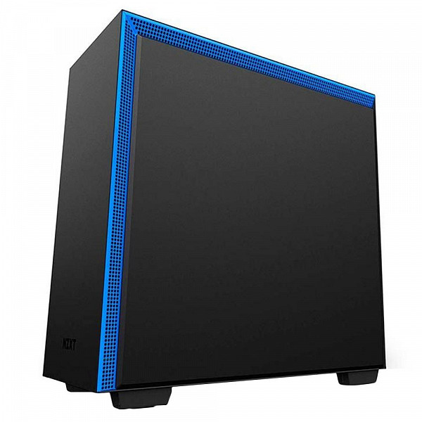 Gabinete NZXT H700, com FAN, Lateral em Vidro, Preto/Azul - CA-H700B-BL