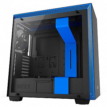 Gabinete NZXT H700, com FAN, Lateral em Vidro, Preto/Azul - CA-H700B-BL