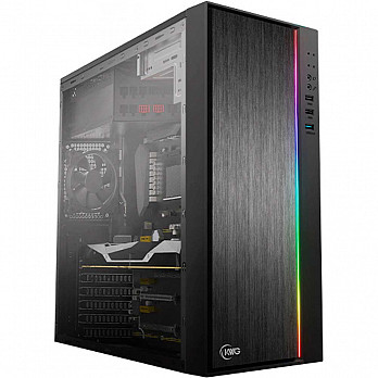 Gabinete Gamer Kworld Gaming Vela M1, Mid Tower, RGB, Lateral em Acrílico - VELA M1