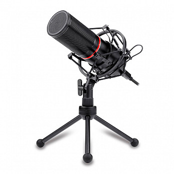 Microfone Gamer Streamer Redragon Blazar C/ Tripé, USB, Black, GM300