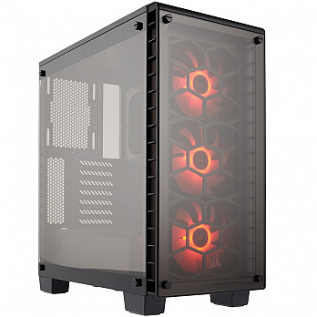 Gabinete Corsair Gamer Crystal ATX Series 460X Preto CC-9011099-WW