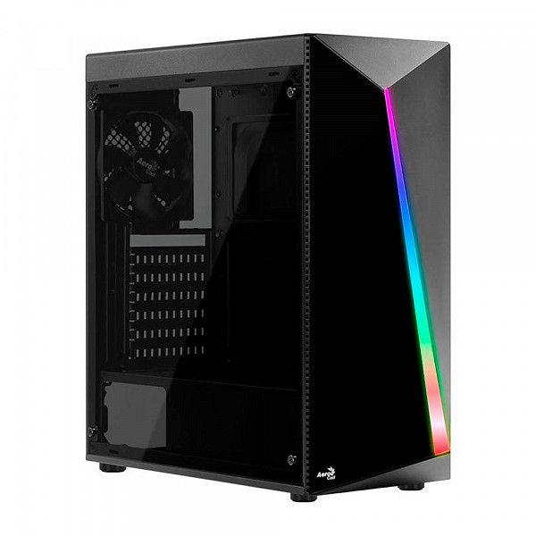 Gabinete Gamer Aerocool Shard Mid Tower, RGB, com FAN, Lateral em Acrílico - 67989