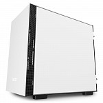 Gabinete Gamer NZXT H210, Mini Tower, com FAN, Lateral em Vidro, Branco/Preto - CA-H210B-W1