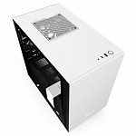 Gabinete Gamer NZXT H210, Mini Tower, com FAN, Lateral em Vidro, Branco/Preto - CA-H210B-W1