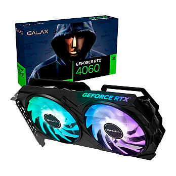 Placa de Vídeo RTX 4060 EX 1-Click OC Galax NVIDIA GeForce, 8GB GDDR6, ARGB, DLSS, Ray Tracing - 46NSL8MD8MEX